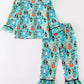 Halloween character print girl pajamas set