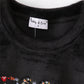 Black velvet blessed embroidery mom&me sweatshirt