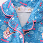 Blue music fan girl pajamas set