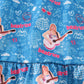 Blue music fan girl pajamas dress