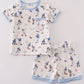 Baseball print boy pajamas set