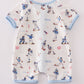 Baseball print boy romper