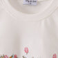 White mini embroidery mom&me sweatshirt