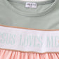 Pink jesus loves me embroidery dress