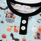 Blue halloween boy pajamas set