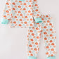 Pumkin print boy pajamas set