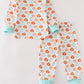 Pumkin print boy pajamas set