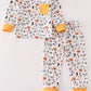 Halloween print boy pajamas set