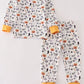 Halloween print boy pajamas set