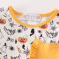 Halloween print girl pajamas set