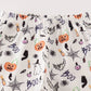 Halloween print girl pajamas set