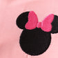 Pink character embroidery zip girl pullover