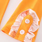 Orange pumpkin applique girl pants set