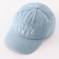 Blue little bro embroidery hat