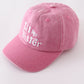 Pink sister embroidery baseball cap