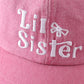 Pink sister embroidery baseball cap