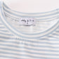 Blue stripe muck car applique boy top