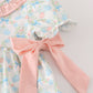 Pink pumpkin print baby girl set