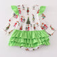 White grinch print girl bubble