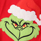 Red christmas grinch applique adults set