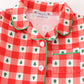 Red christmas tree gingham boy pajamas set