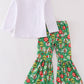 Green grinch print girl set