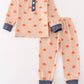 Khaki turkey print boy pajamas set