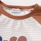 Rust stripe turkey applique boy top