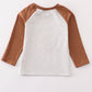 Rust stripe turkey applique boy top