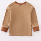 Brown deer embroidery boy top