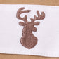 Brown deer embroidery boy bubble