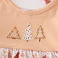 Khaki christmas tree applique dress