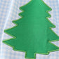 Green christmas tree applique girl dress