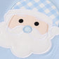 Blue christmas santa claus applique boy set