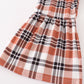 Rust plaid girl ruffle pants set