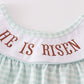 Easter he is risen embroidery girl set