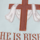 Easter he is risen embroidery boy set