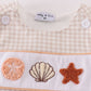 Khaki shells starfish french knot boy jonjon