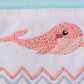 Blue whale embroidery girl bubble