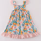 Citrus Bloom print girl dress