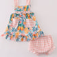 Citrus Bloom print girl bloomer set