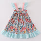 Garden blossom print girl dress