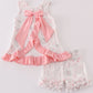 Pink Blush Meadow smocked girl set