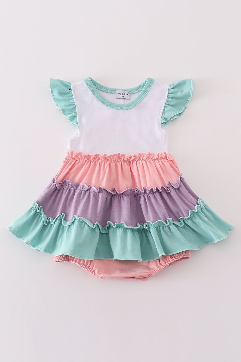 Multicolored tiered girl bubble