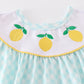 Mint lemon embroidery girl bubble