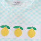 Mint lemon embroidery boy set