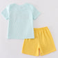 Mint lemon embroidery boy set