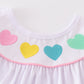 Valentine's day heart embroidery girl dress