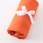 Orange baby bamboo swaddle blanket