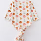 Pumpkin print baby gown set